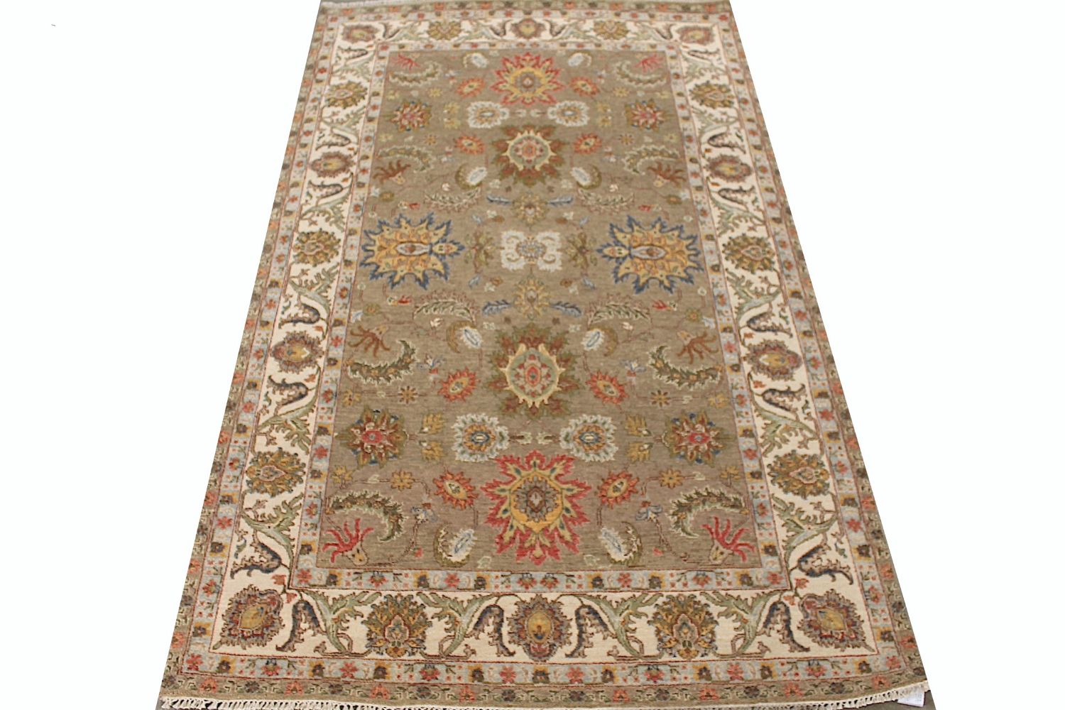 5x7/8 Traditional Hand Knotted Wool Area Rug - MR030679