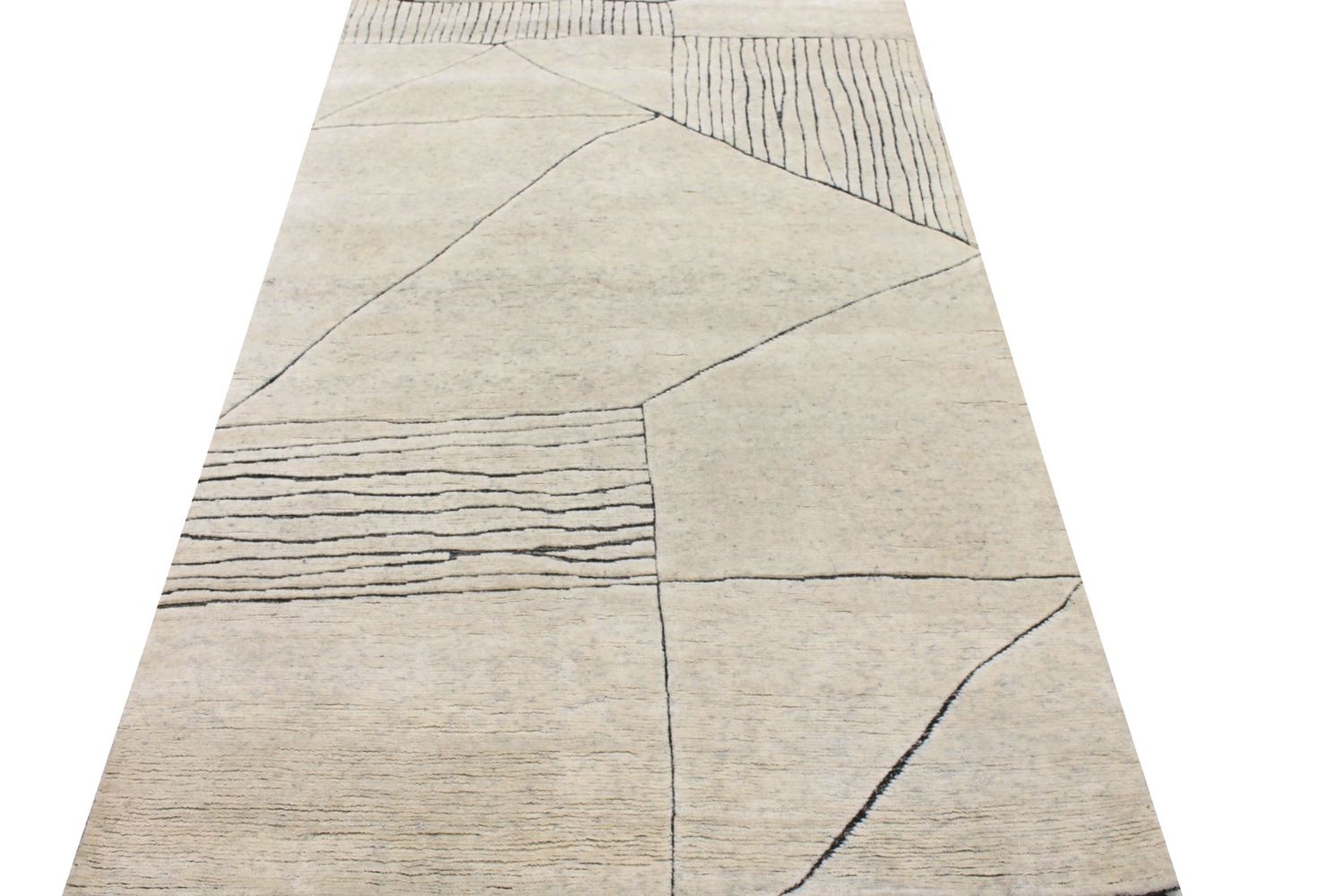 6x9 Casual Hand Knotted Wool Area Rug - MR030696