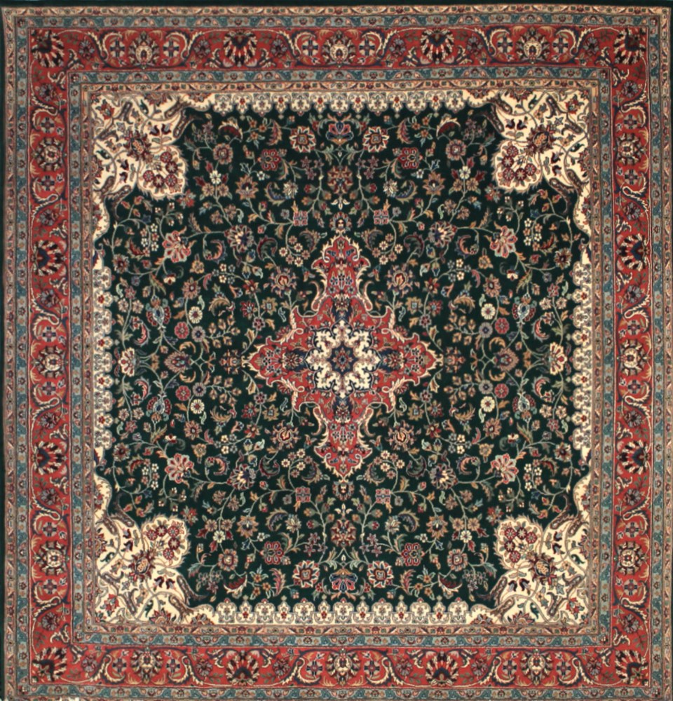 8 ft. Round & Square Traditional Hand Knotted Wool Area Rug - MR0953