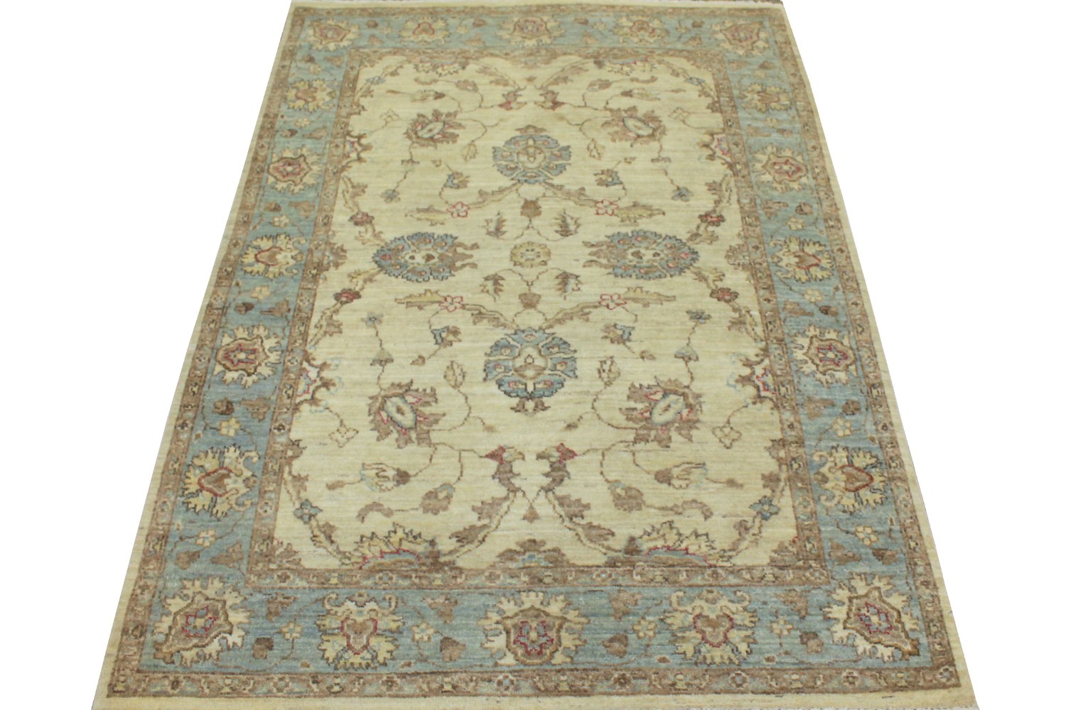 4x6 Peshawar Hand Knotted Wool Area Rug - MR12752