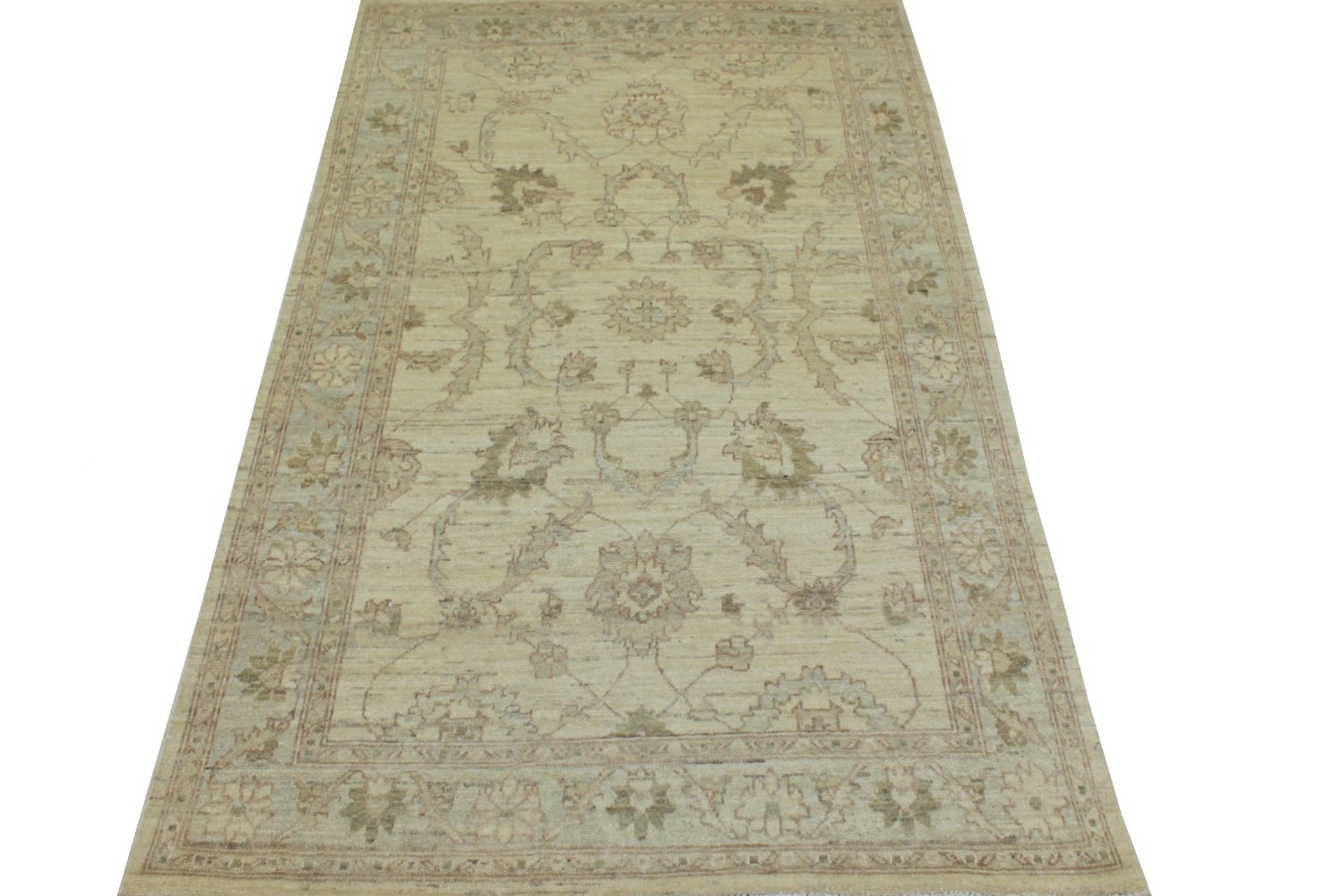 4x6 Peshawar Hand Knotted Wool Area Rug - MR14133