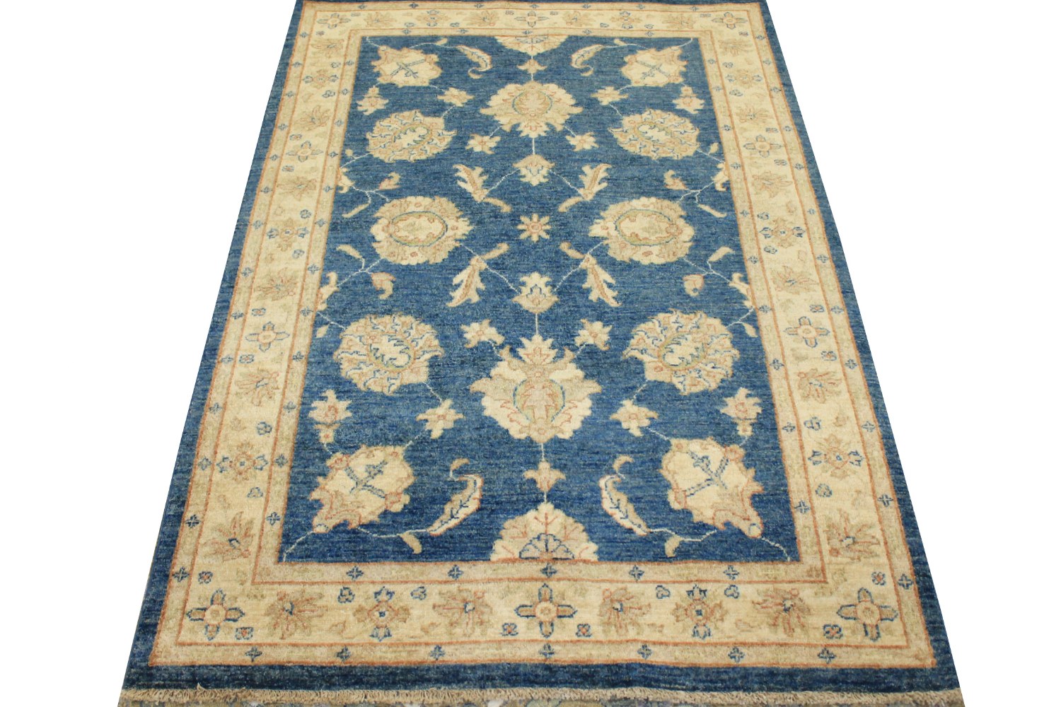 4x6 Peshawar Hand Knotted Wool Area Rug - MR14217