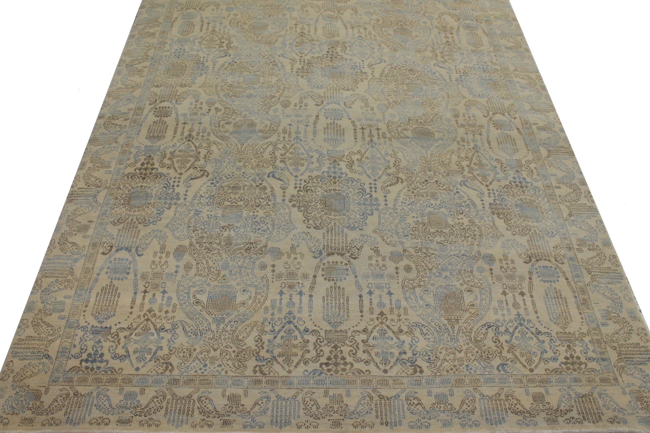 8x10 Contemporary Hand Knotted Wool Area Rug - MR14548