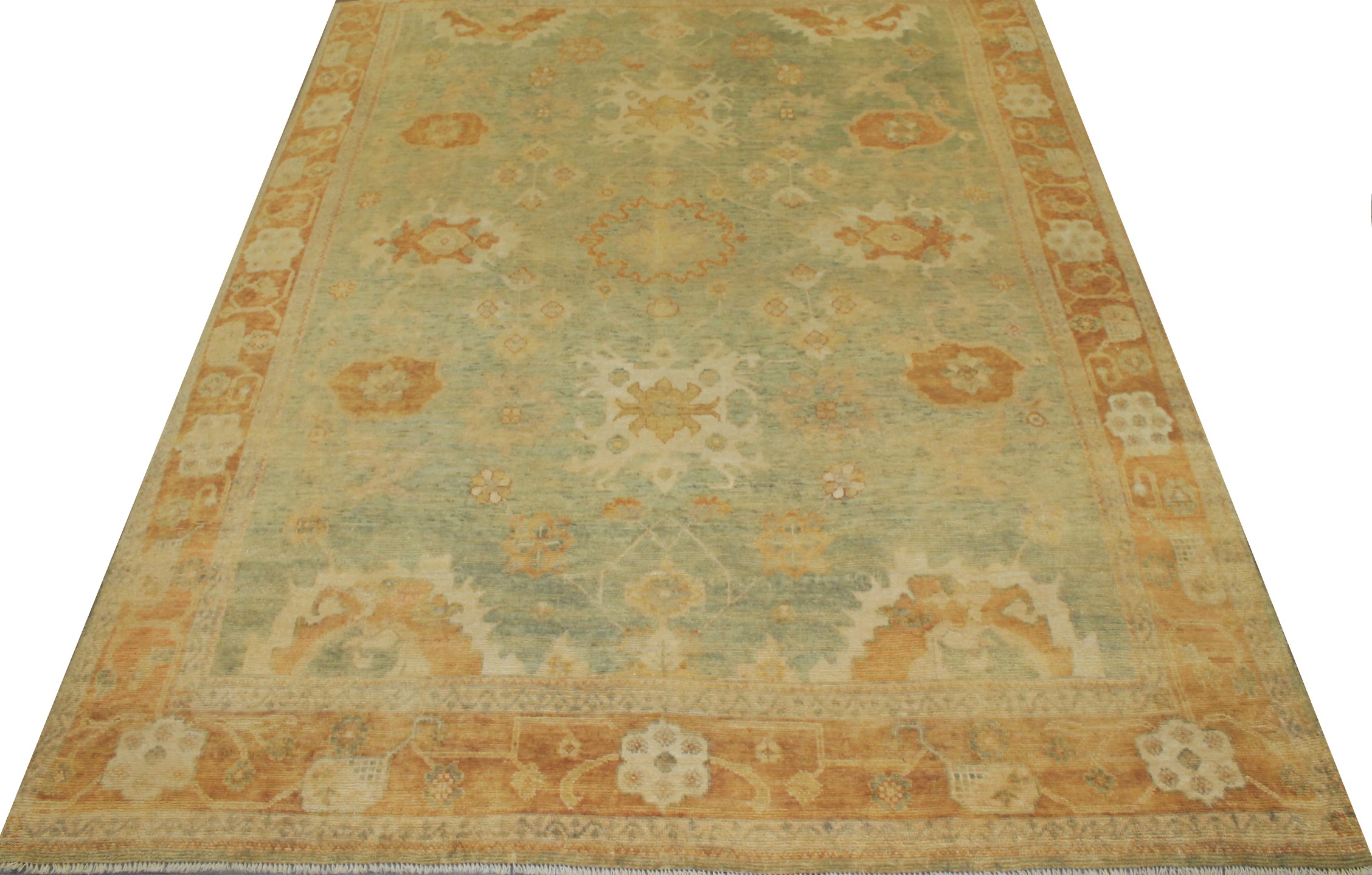 8x10 Oushak Hand Knotted Wool Area Rug - MR14861