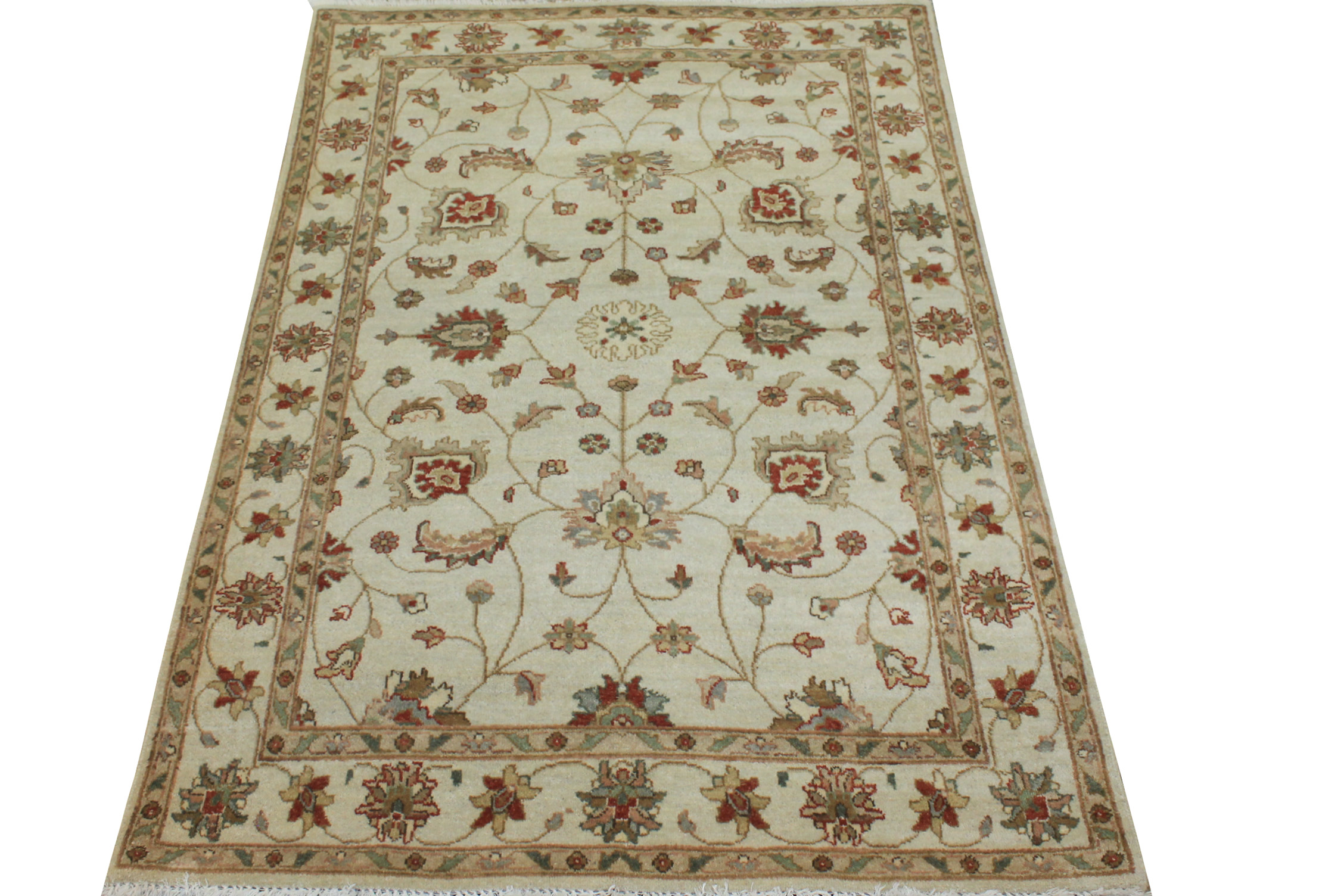 4x6 Traditional Hand Knotted Wool Area Rug - MR15657