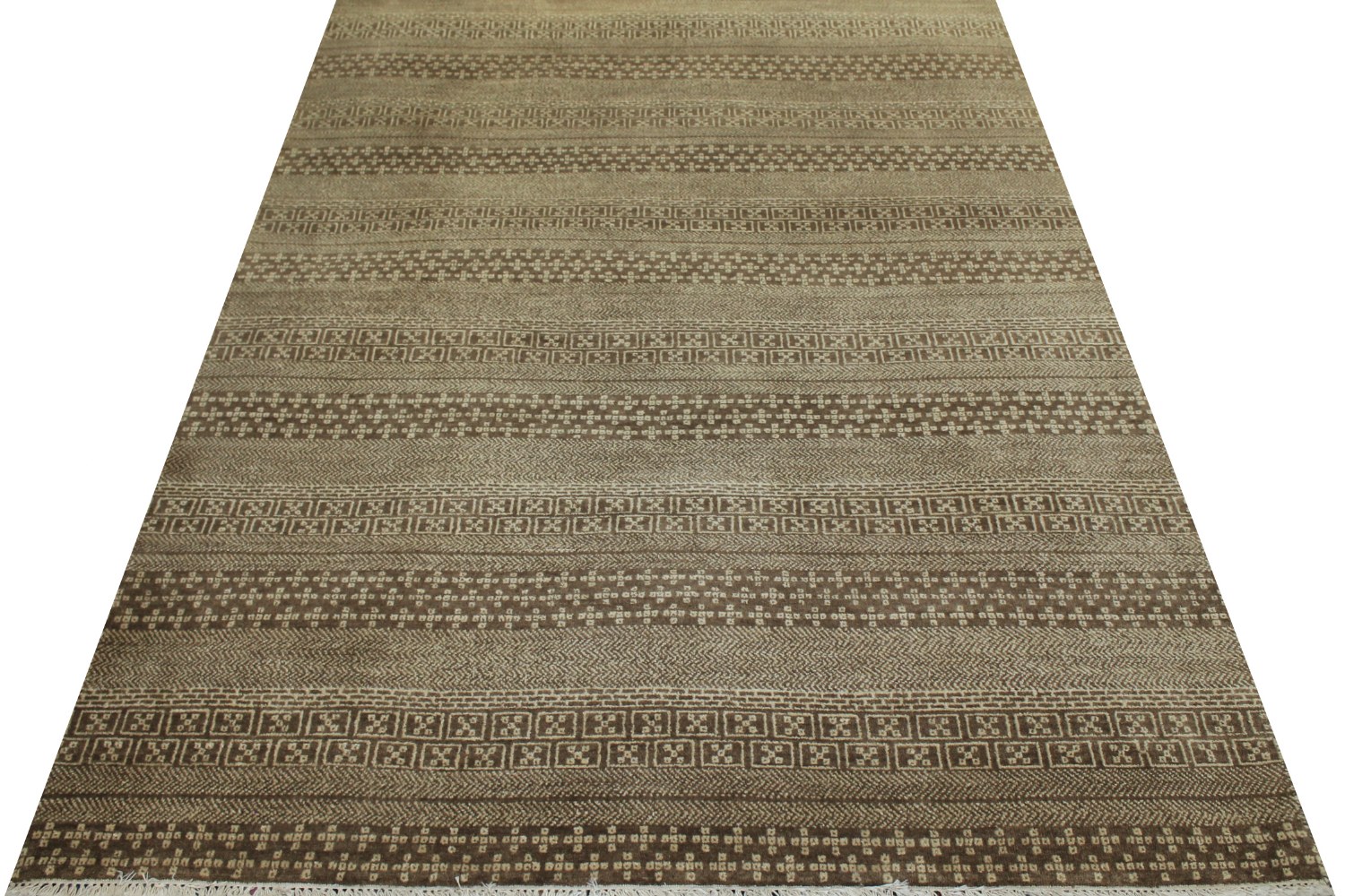 4x6 Contemporary Hand Knotted Wool Area Rug - MR16239