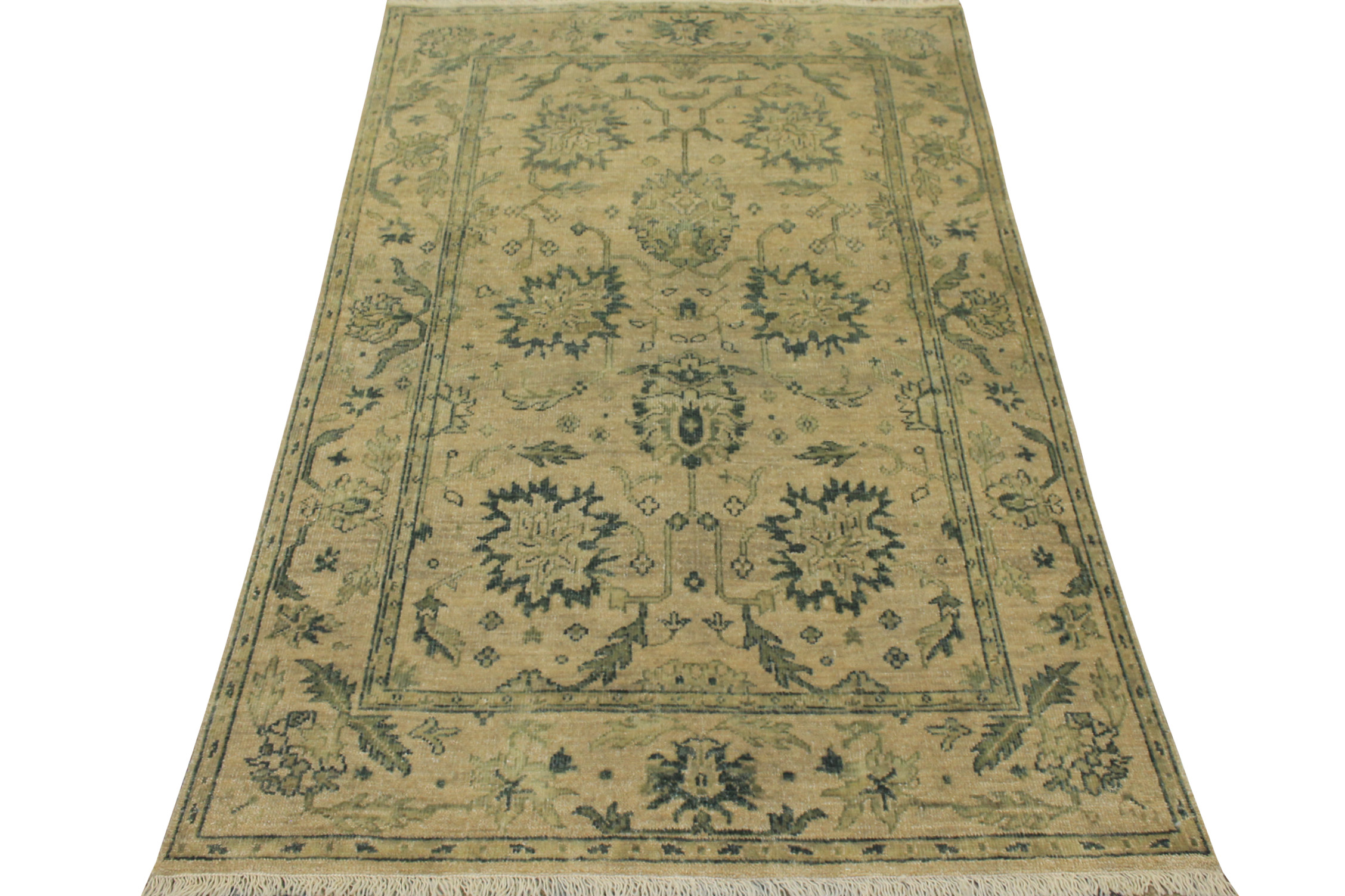 4x6 Oushak Hand Knotted Wool Area Rug - MR17015