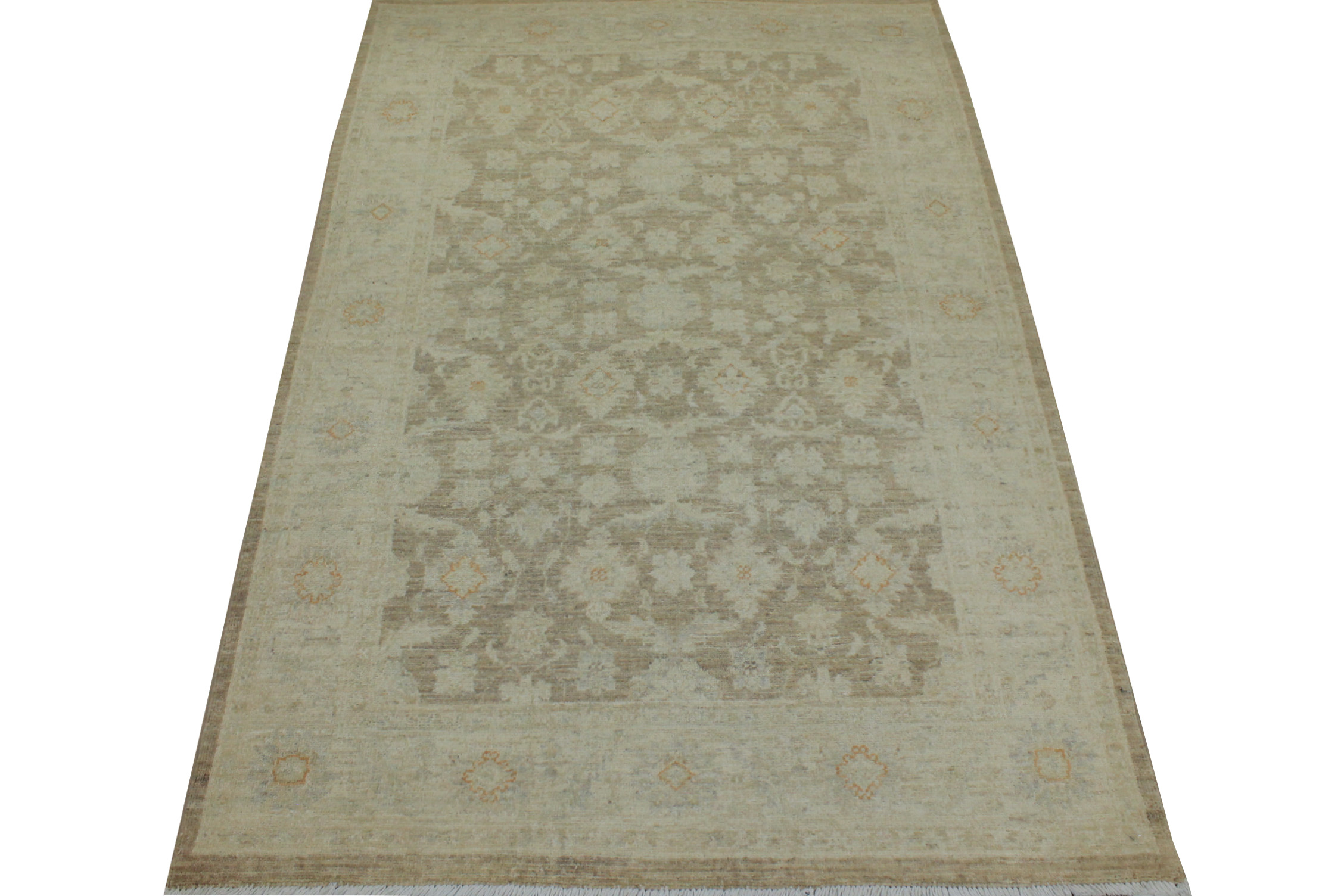 4x6 Peshawar Hand Knotted Wool Area Rug - MR17575