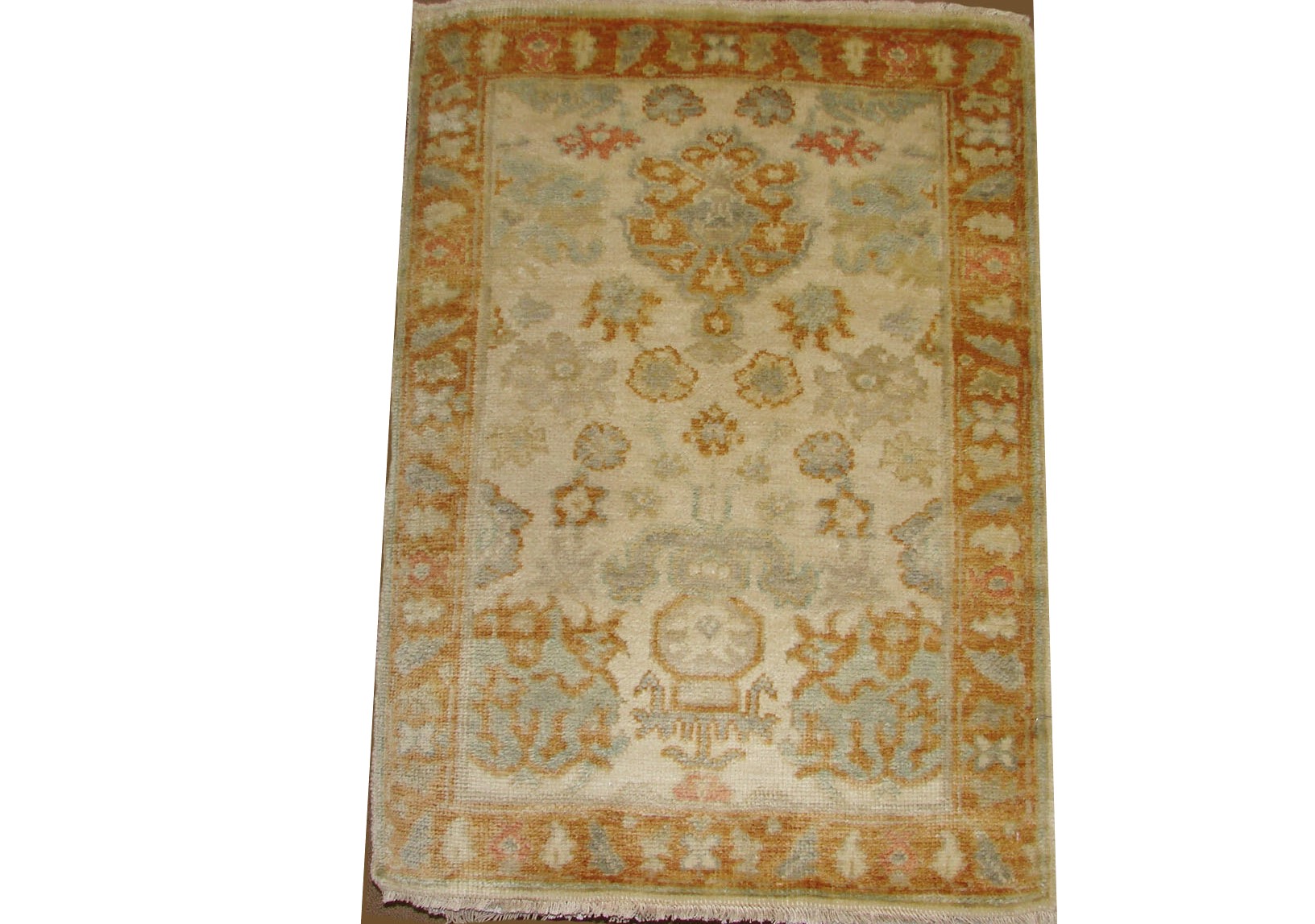 2X3 Oushak Hand Knotted Wool Area Rug - MR17872