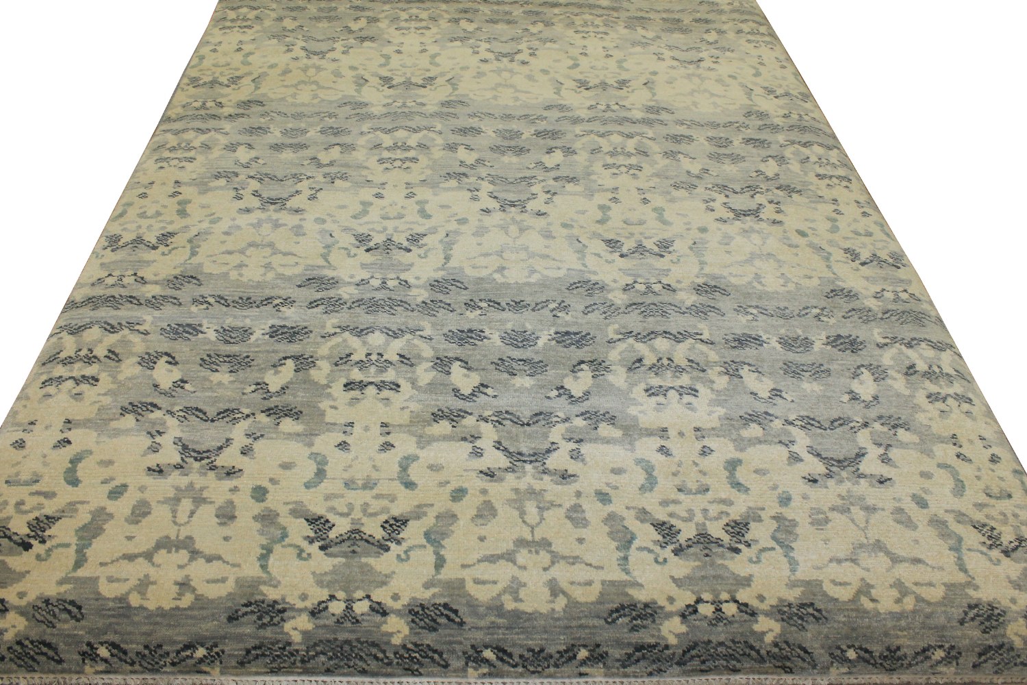 9x12 Contemporary Hand Knotted Wool Area Rug - MR18515