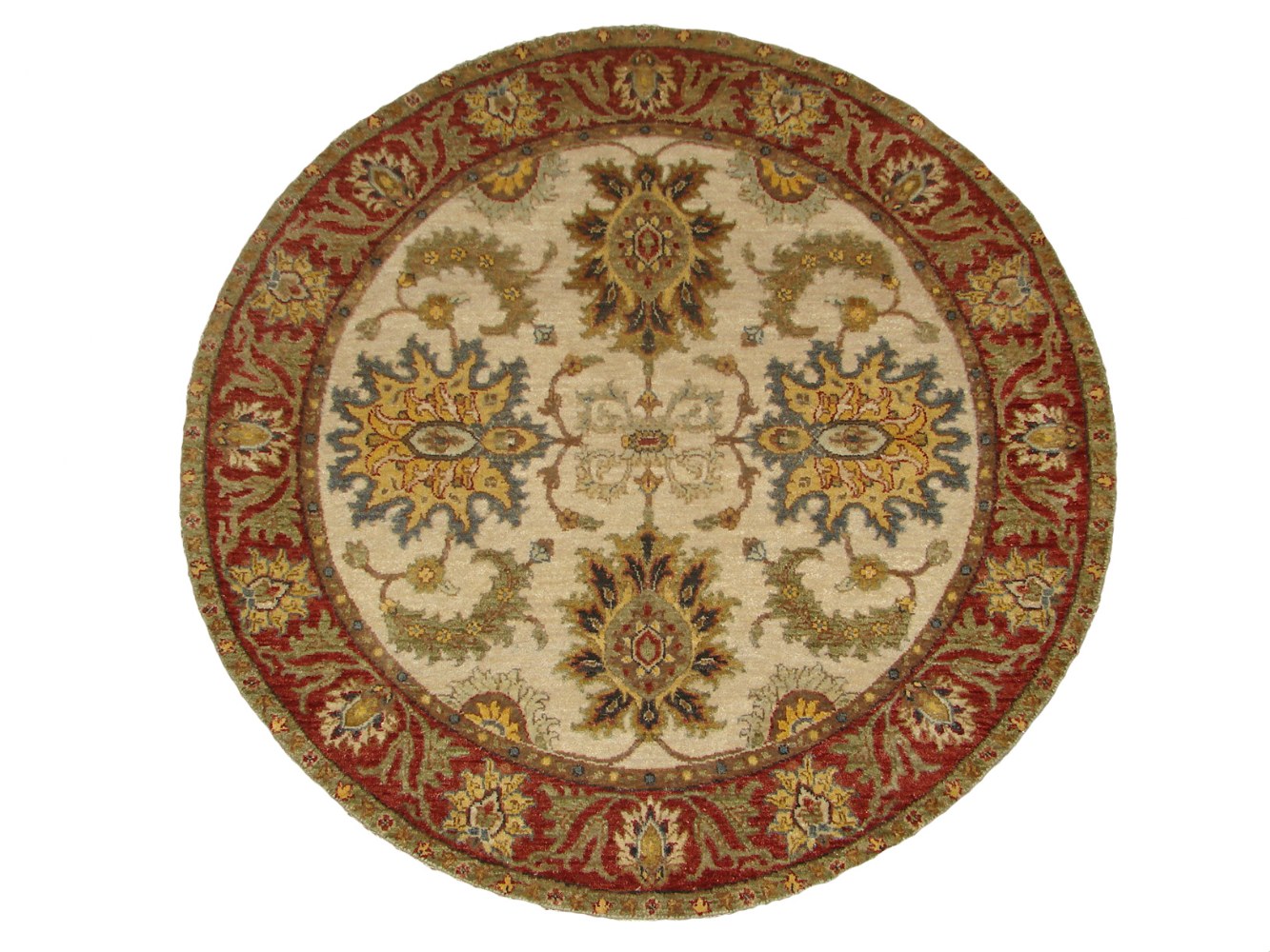 4 Round & Square Traditional Hand Knotted Wool Area Rug - MR18678