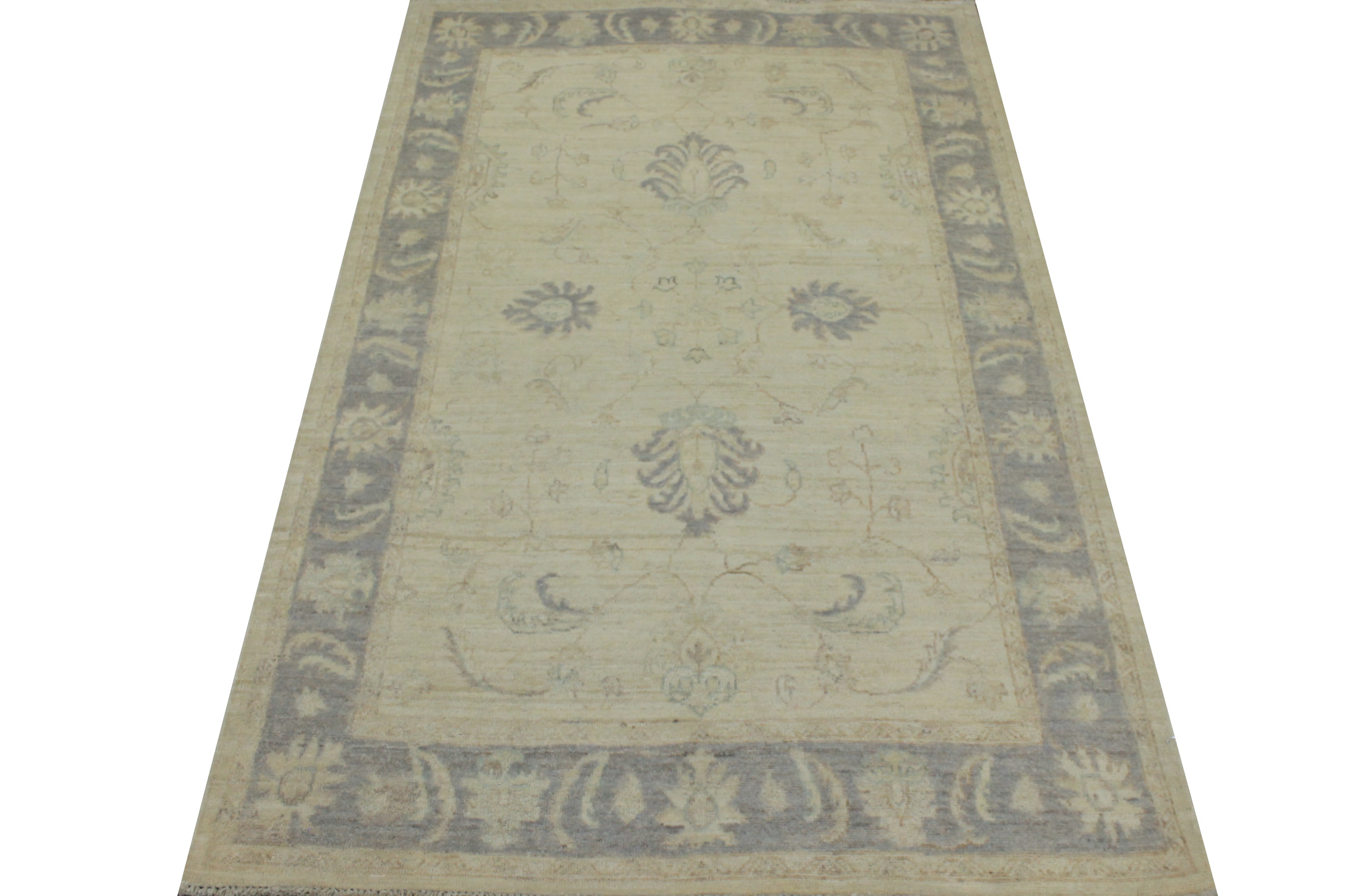 4x6 Peshawar Hand Knotted Wool Area Rug - MR19246