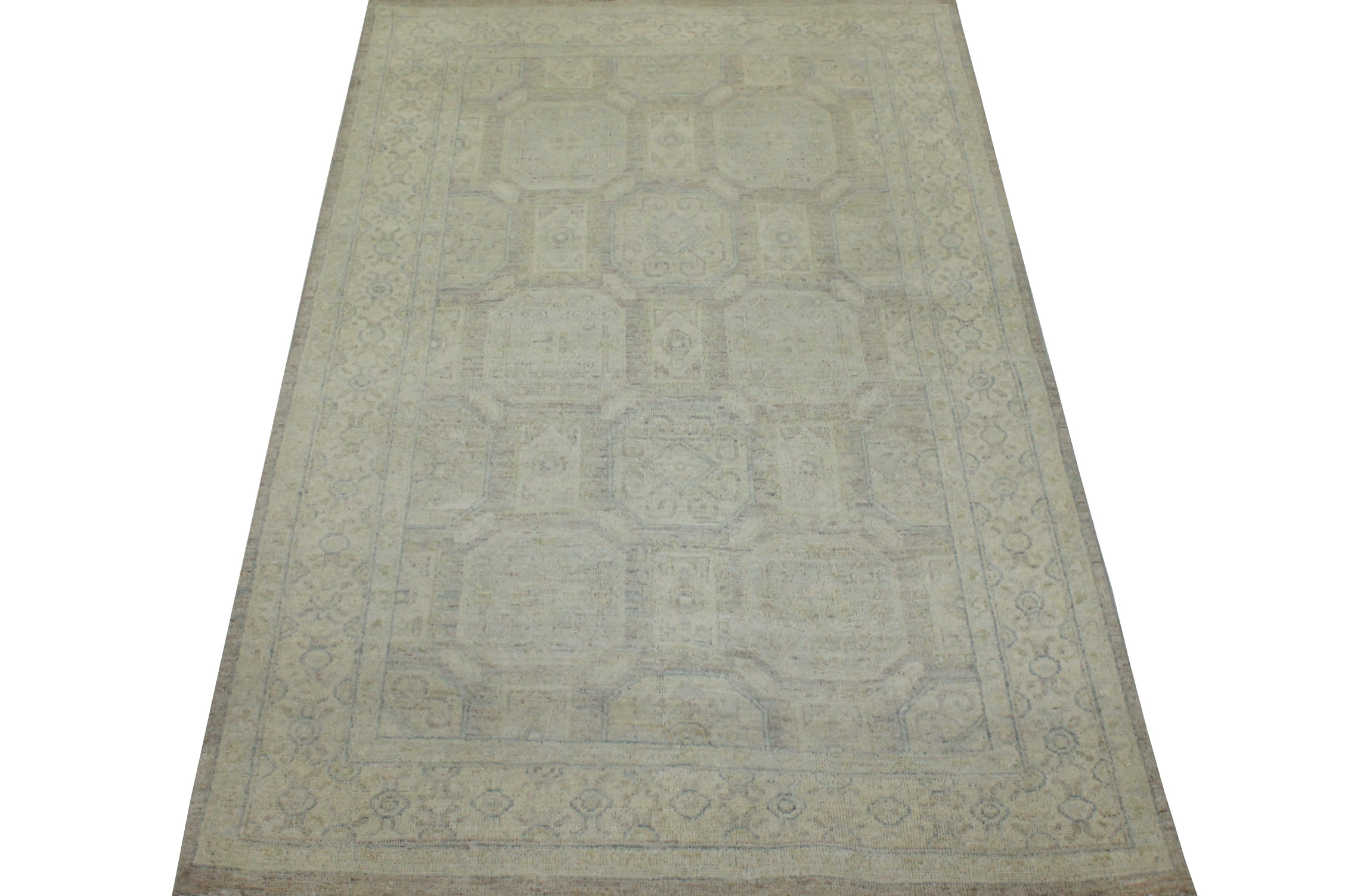 4x6 Peshawar Hand Knotted Wool Area Rug - MR19247