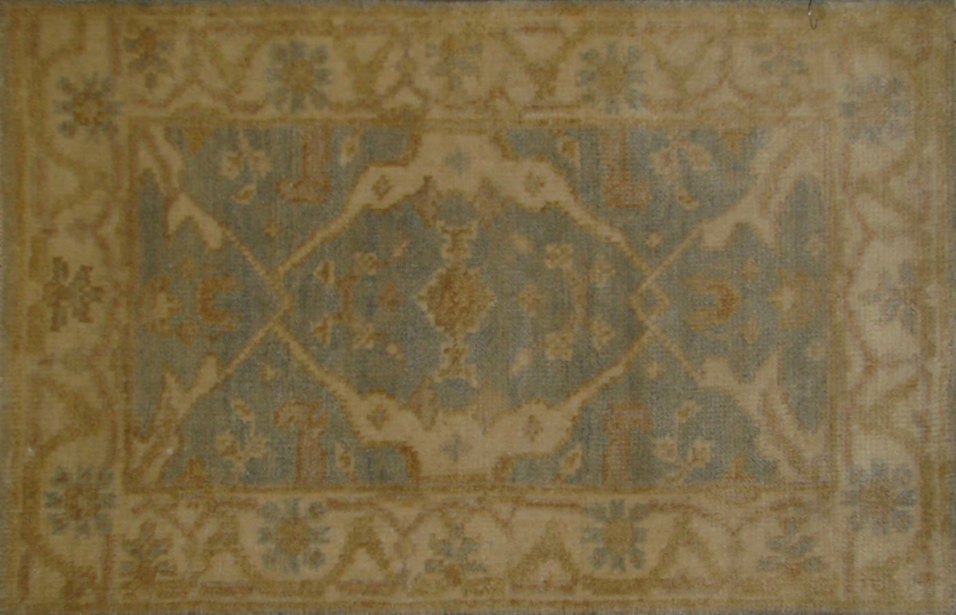 2X3 Oushak Hand Knotted Wool Area Rug - MR19806