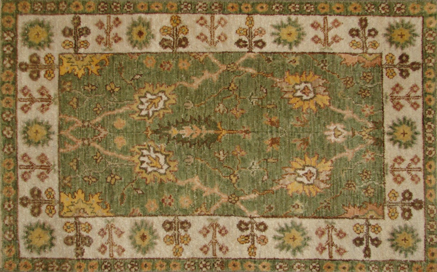 2X3 Traditional Hand Knotted Wool Area Rug - MR19870