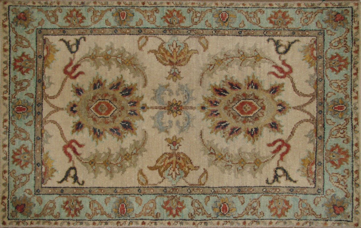 2X3 Traditional Hand Knotted Wool Area Rug - MR19873