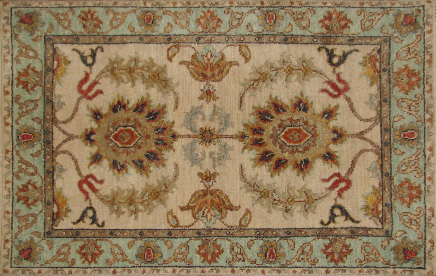 2X3 Traditional Hand Knotted Wool Area Rug - MR19875
