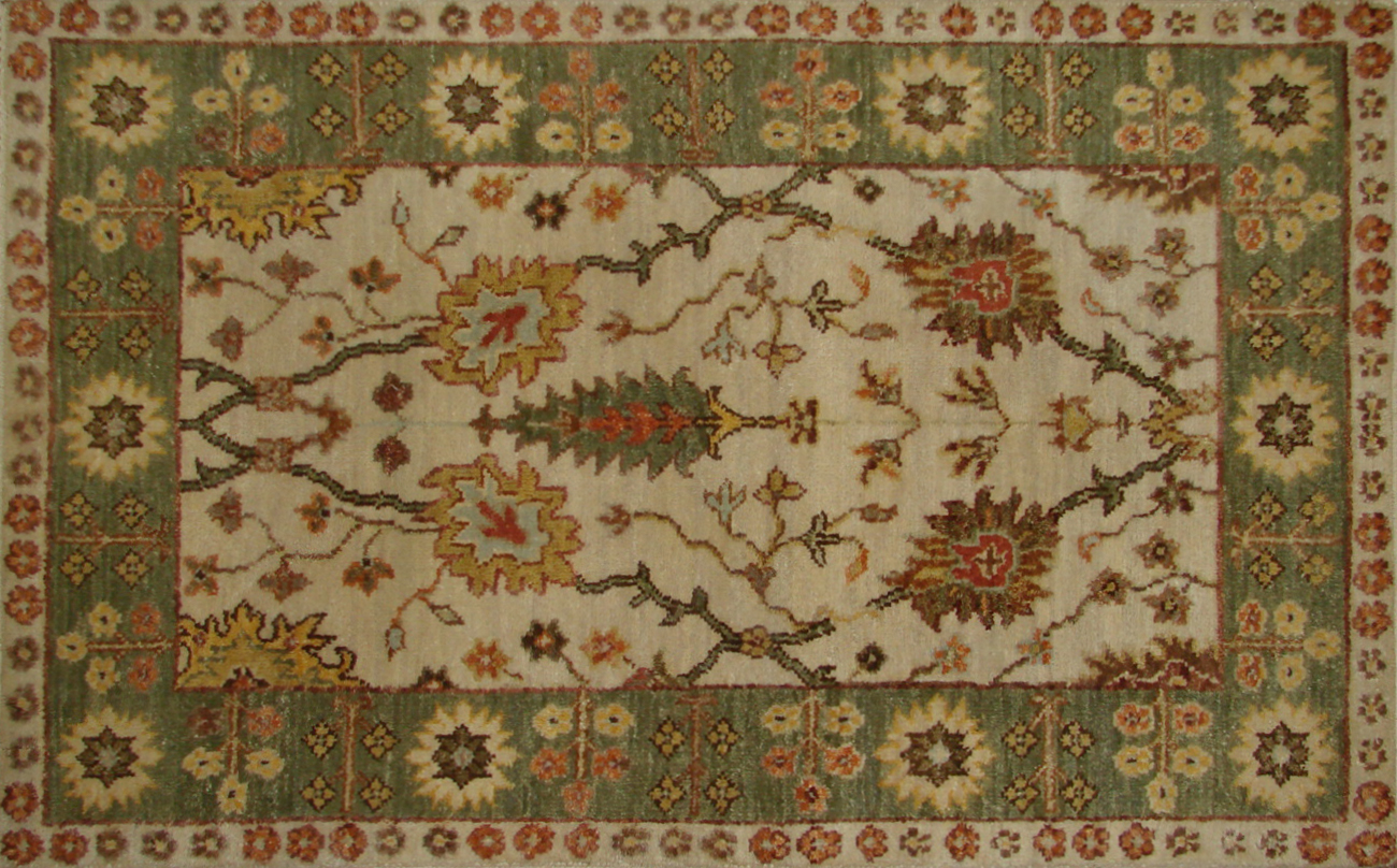 2X3 Traditional Hand Knotted Wool Area Rug - MR20314