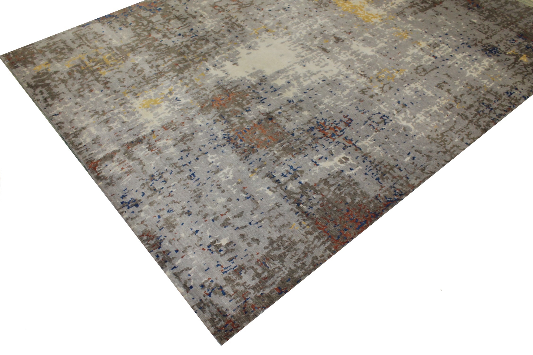 8x10 Modern Hand Knotted Wool & Viscose Area Rug - MR20435