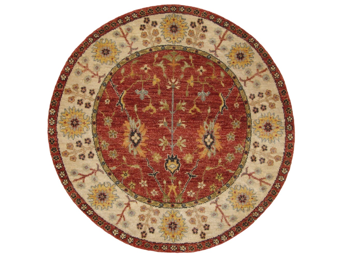 3 Round & Square Traditional Hand Knotted Wool Area Rug - MR20480