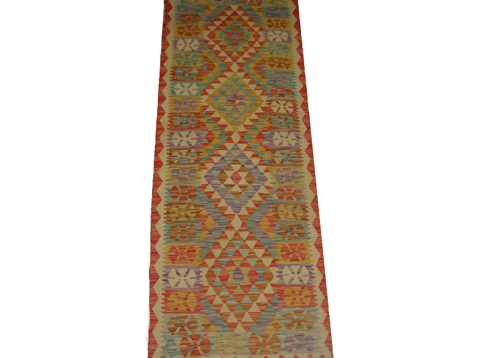 6 ft. Runner Flat Weave Hand Knotted Wool Area Rug - MR20872