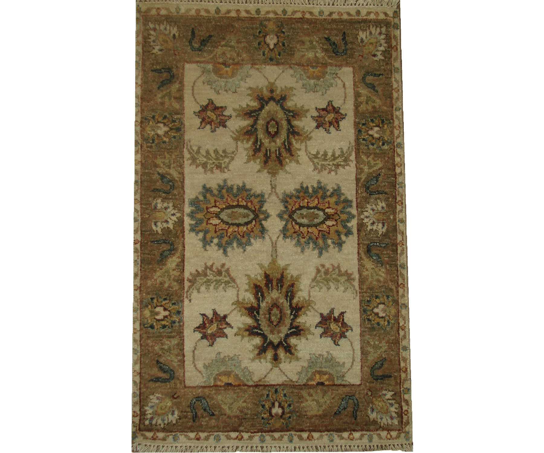 2X3 Traditional Hand Knotted Wool Area Rug - MR21138