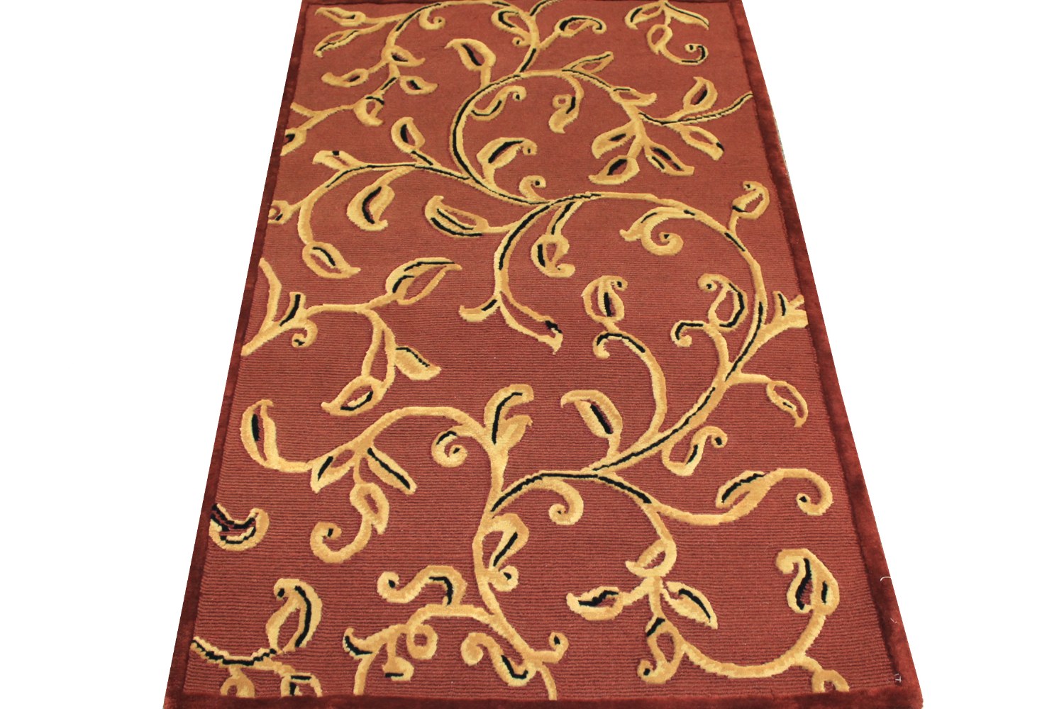 4x6 Contemporary Hand Knotted Wool Area Rug - MR7528